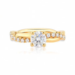 Anel de Noivado Infinity com Moissanite de 70pts