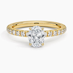 Anel de Noivado com Moissanite Oval 1 a 2ct Jasmine