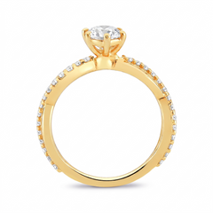 Anel de Ouro com Diamante Lab de 50 ou 70pts Lien