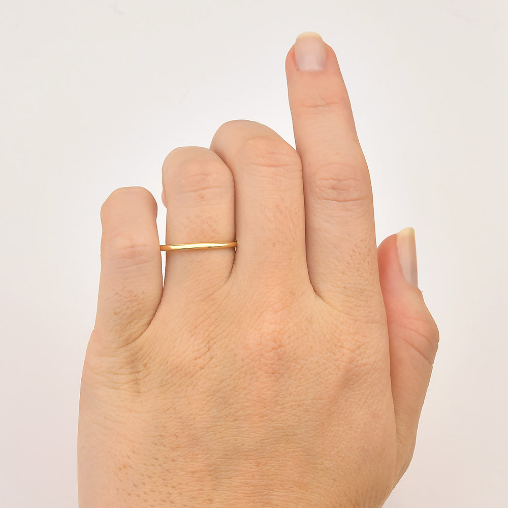Aliança Fio Cilíndrico em Ouro 1,5 a 2mm