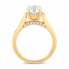 Anel Solitário com Moissanite Oval de 2cts Maeve