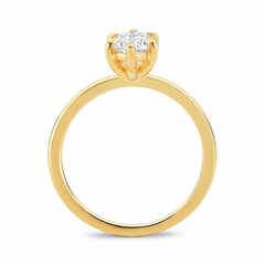 Anel Solitário em Ouro com Moissanite Navete 1.5ct Marie