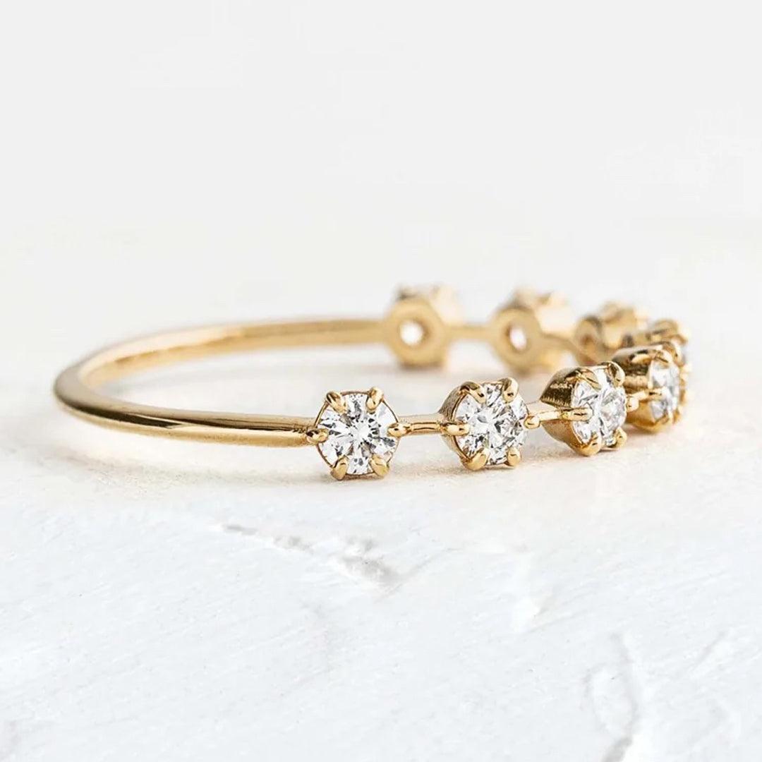 Meia Aliança 10pts Dore - Volpi Joias