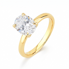 Anel Solitário em Ouro com Diamante Lab Oval 0.70ct a 2.5ct Melanie