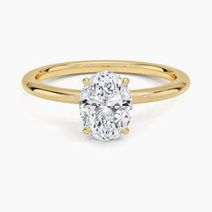 Anel Solitário em Ouro com Moissanite Oval 1ct a 2.5ct Melanie