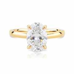 Anel Solitário em Ouro com Diamante Lab Oval 0.70ct a 2.5ct Melanie