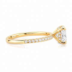 Anel de Noivado Moderni em Ouro com Diamante Lab de 1.5ct