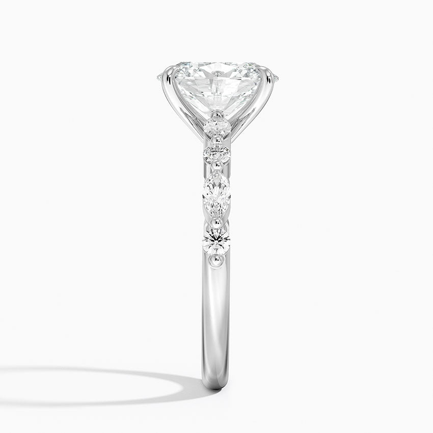 Anel de Noivado Mond com Diamante Lab 2.5cts Oval