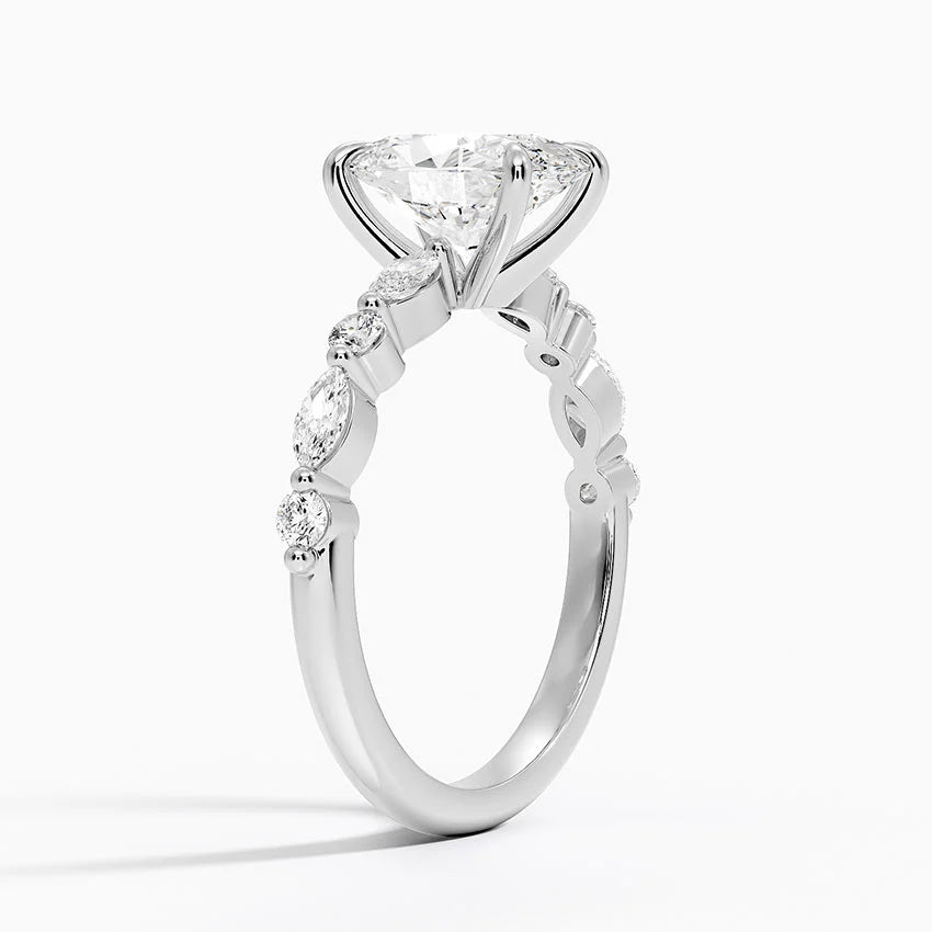 Anel de Noivado Mond com Diamante Lab 2.5cts Oval