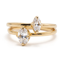Anel de Noivado com Moissanite 30pts ou 50pts