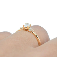 Anel de Noivado com Moissanite 0.30ct (30pts)