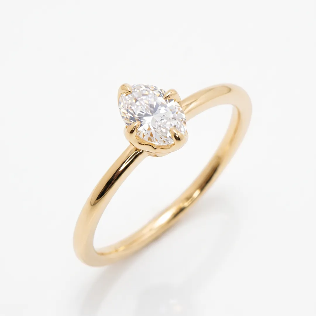 Anel de Noivado com Moissanite 30pts ou 50pts