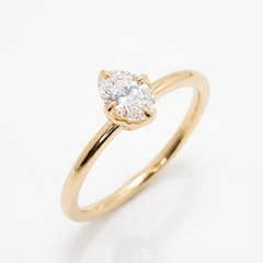Anel de Noivado com Moissanite 30pts ou 50pts