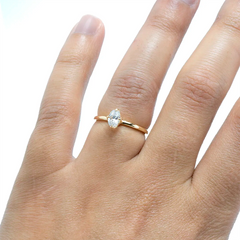 Anel de Noivado com Moissanite 30pts ou 50pts