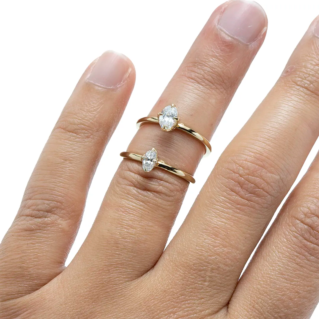 Anel de Noivado com Moissanite 30pts ou 50pts