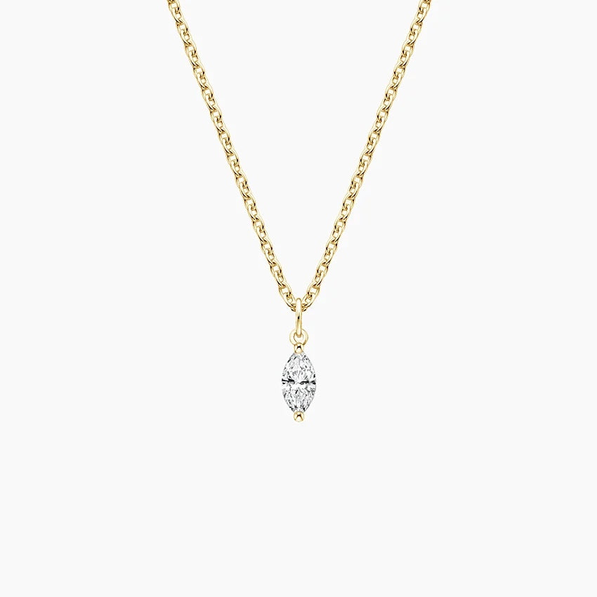 Pingente com Diamante Lab Navete de 0.20ct
