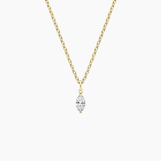 Pingente com Diamante Lab Navete de 0.20ct