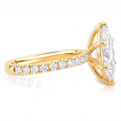 Anel de Noivado com Moissanite Navete de 3ct Selena