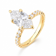 Anel de Noivado com Diamante Navete de 3ct Selena