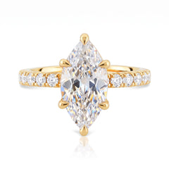 Anel de Noivado com Moissanite Navete de 3ct Selena