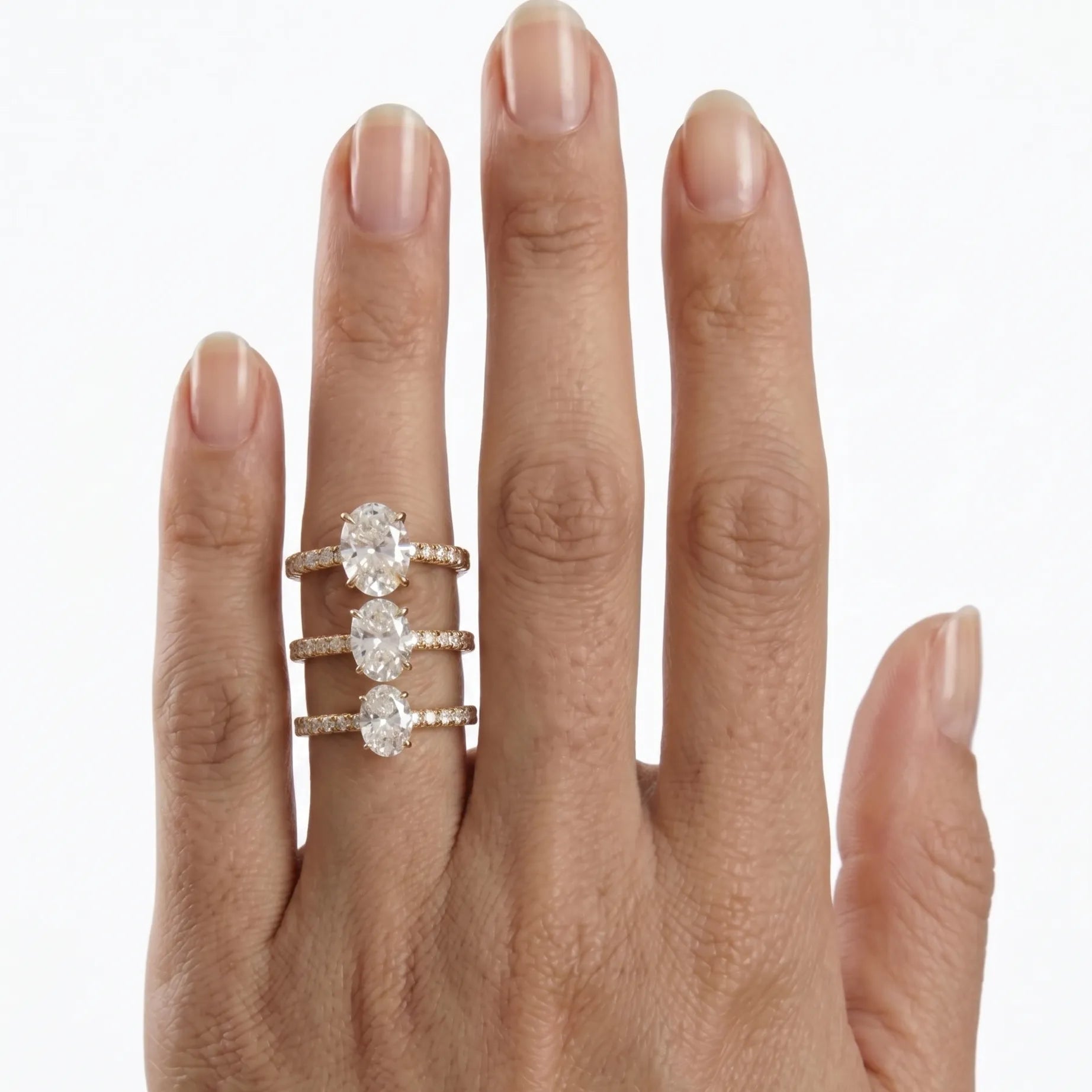 Anel de Noivado com Moissanite Oval 1 a 2ct Jasmine