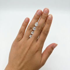 Anel Solitário em Ouro com Moissanite Oval 1ct a 2.5ct Melanie