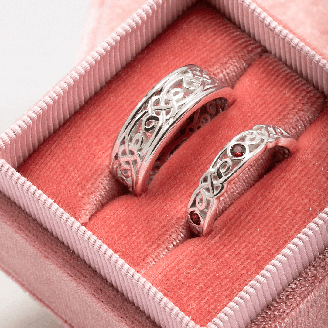 Aliança Celta em Prata com Pedras - Volpi Joias