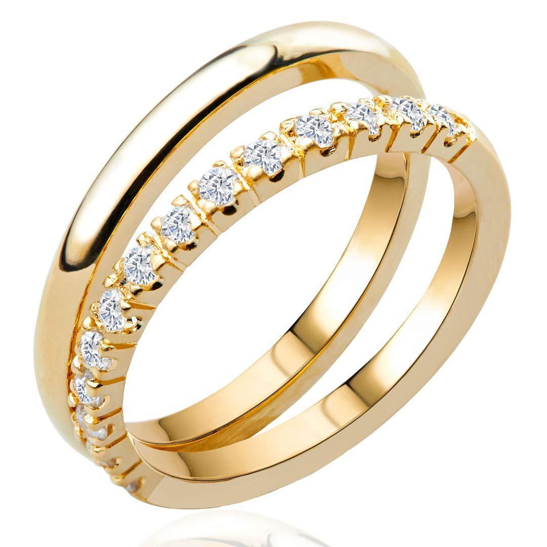 Aliança com Aparador - Volpi Joias