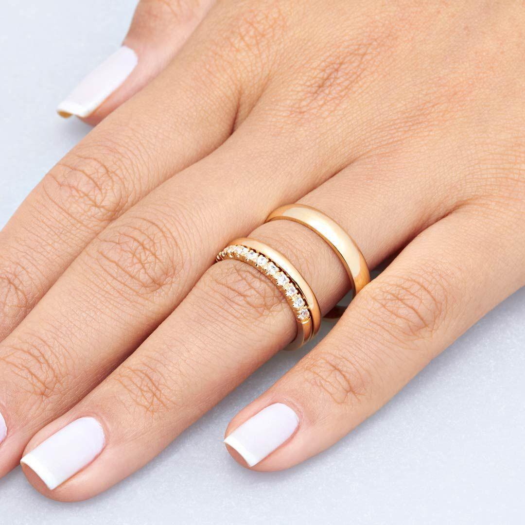 Aliança com Aparador - Volpi Joias