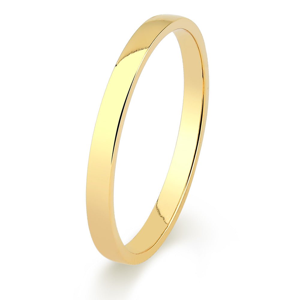 Aliança de Ouro Tradicional Anatômica 2mm de Largura - Volpi Joias