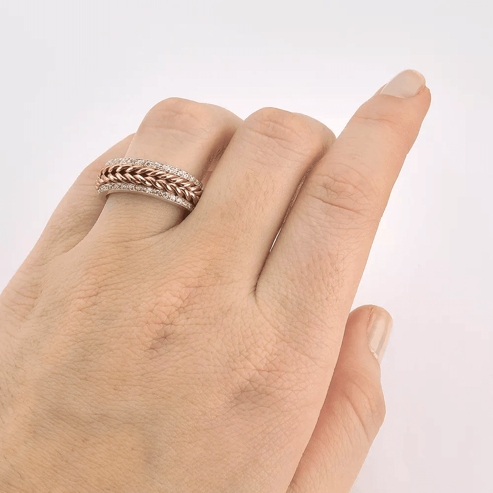 Aliança de Prata com Corrente em Ouro - Volpi Joias