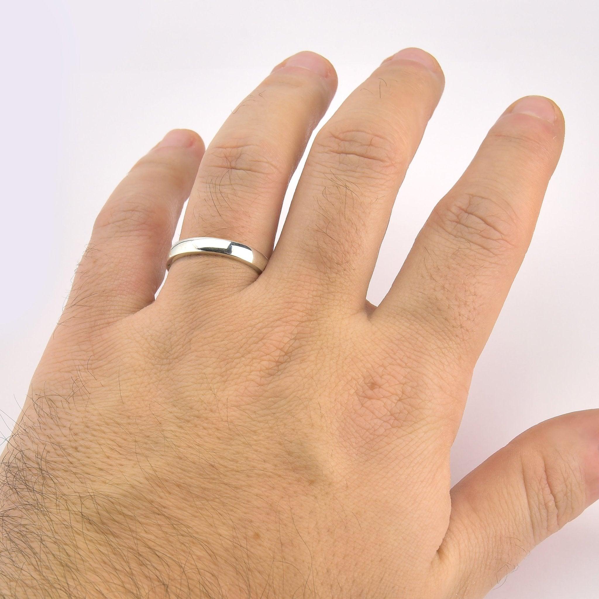 Aliança Trançada com Aliança Lisa em Prata - Volpi Joias