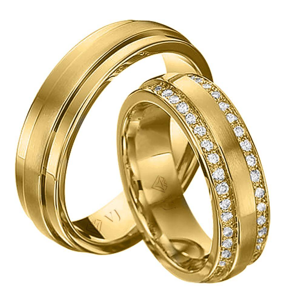 Alianças de Casamento ou Noivado Diamantes na Feminina Cód. 463 - Volpi Joias