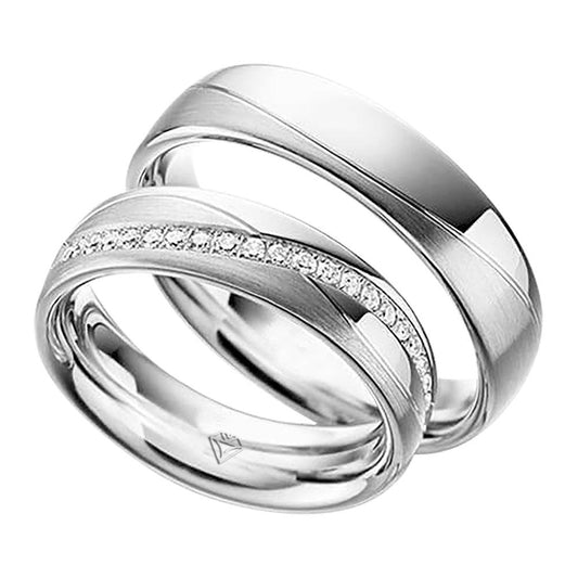 Alianças de prata infinito love cód. 8579 - Volpi Joias