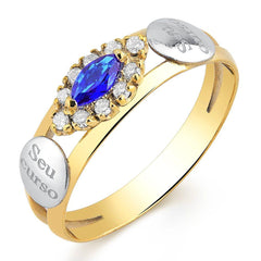 Anel de formatura em ouro 18k - Ariane - Volpi Joias