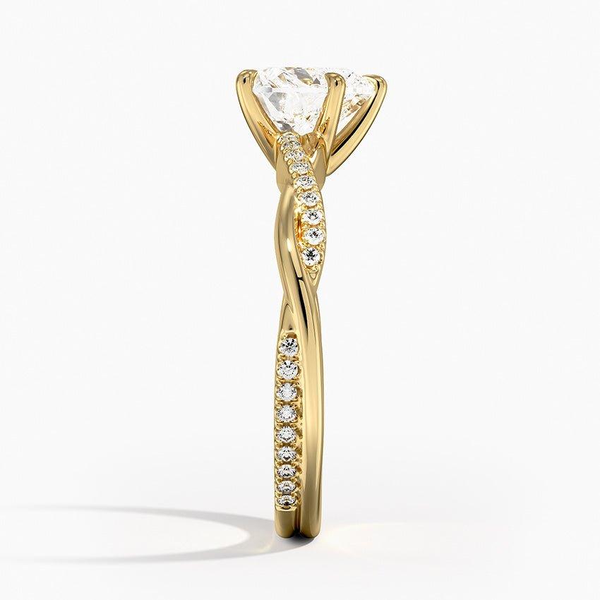 Anel de Ouro Trançado com Pedra de Coração Désír - Volpi Joias