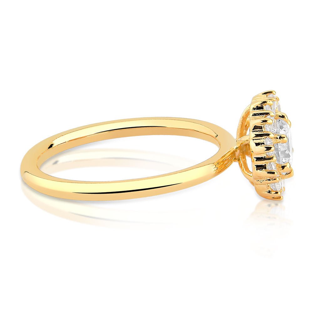 Anel Fiore em Ouro 18K com Moissanites - Volpi Joias