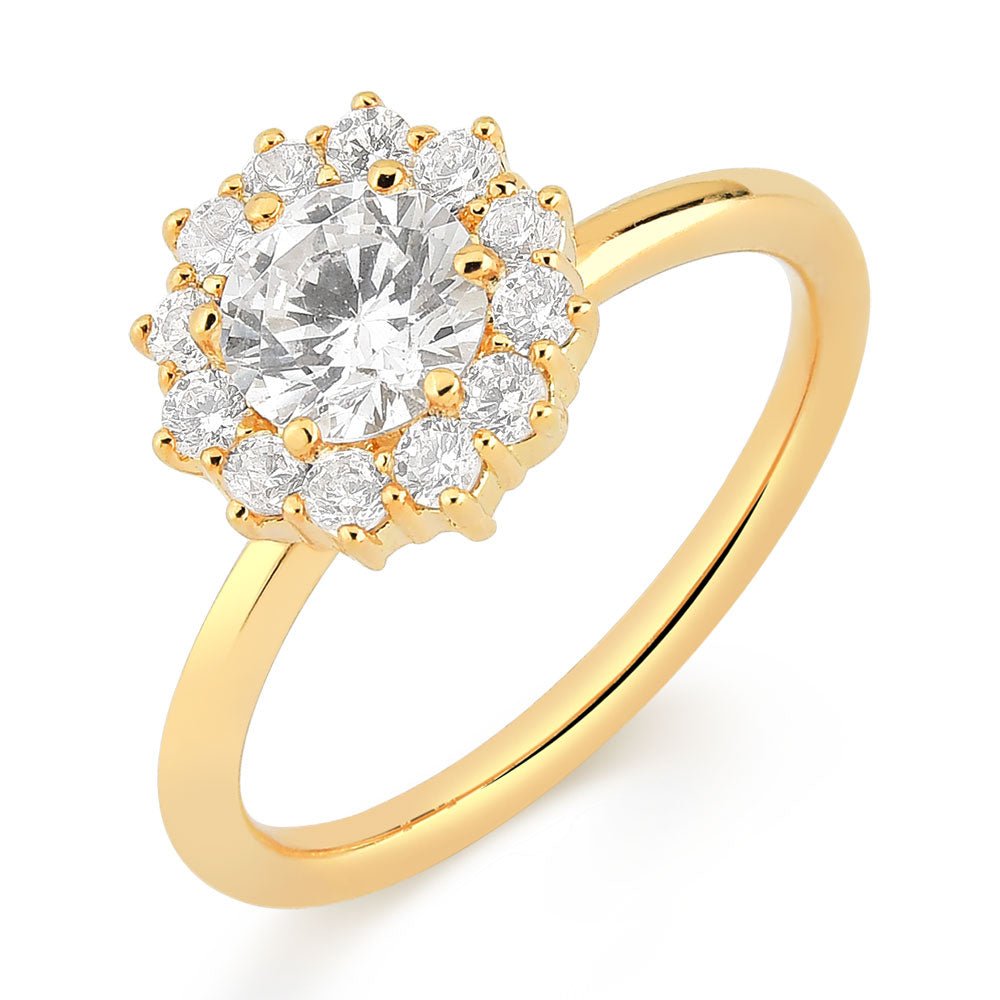 Anel Fiore em Ouro 18K com Moissanites - Volpi Joias