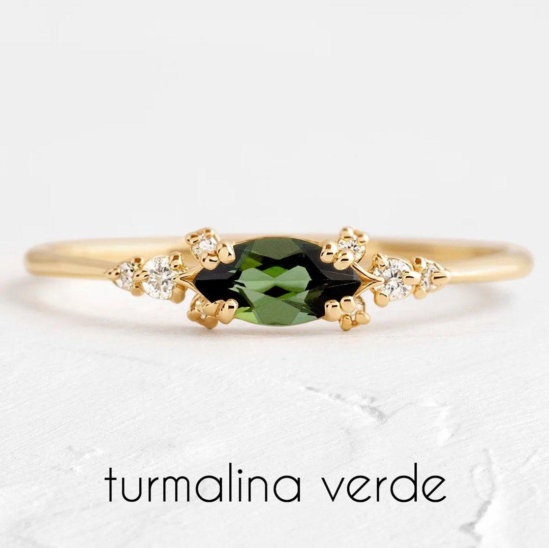 Anel Horizon em Ouro com Navete 8x4mm - Volpi Joias