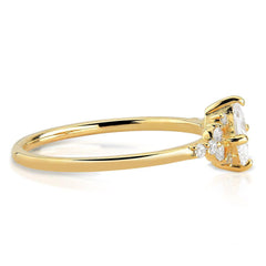 Anel Stela em Ouro 18K com Diamante Princess - Volpi Joias