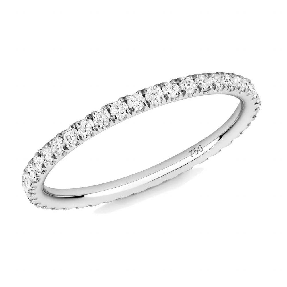 Aparador de Alianças Fino/Slim com Diamantes de 1pt. - Volpi Joias