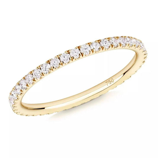 Aparador de Alianças Fino/Slim com Diamantes de 1pt. - Volpi Joias