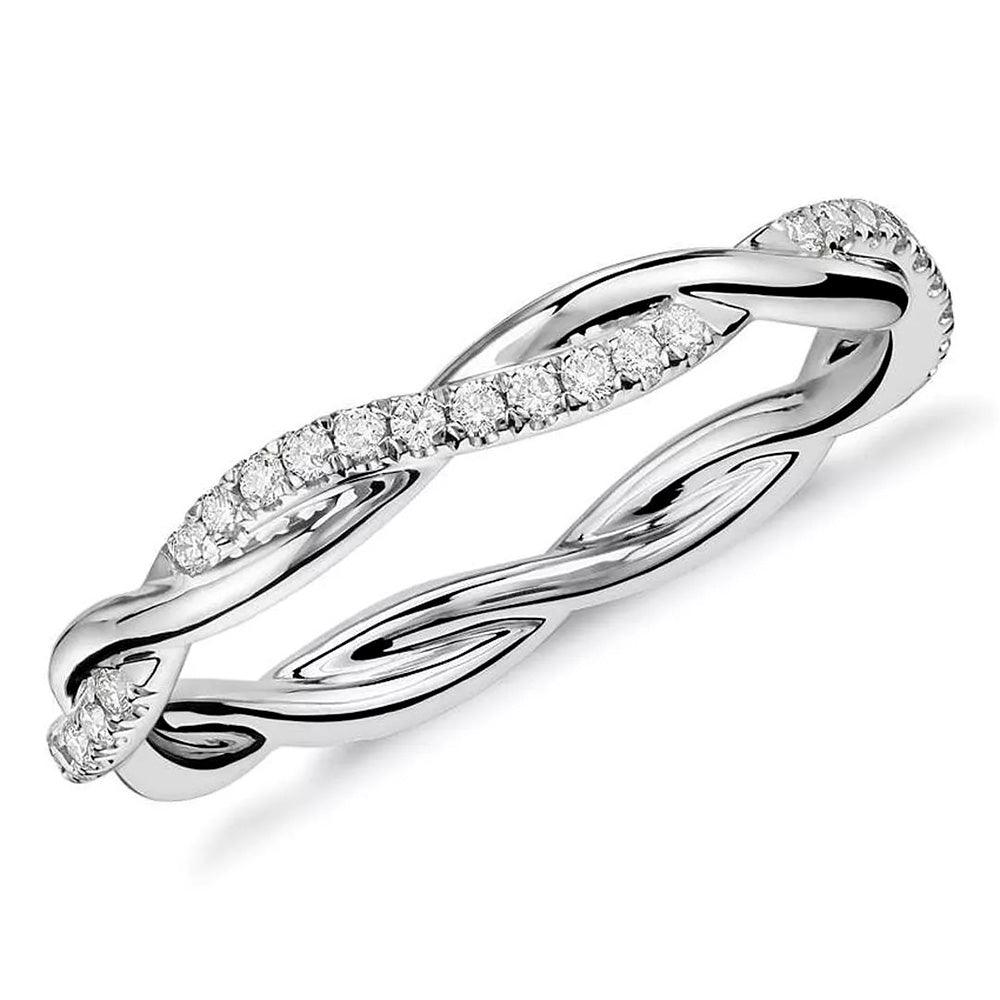 Aparador Eternity em Ouro Branco com Diamantes - Volpi Joias