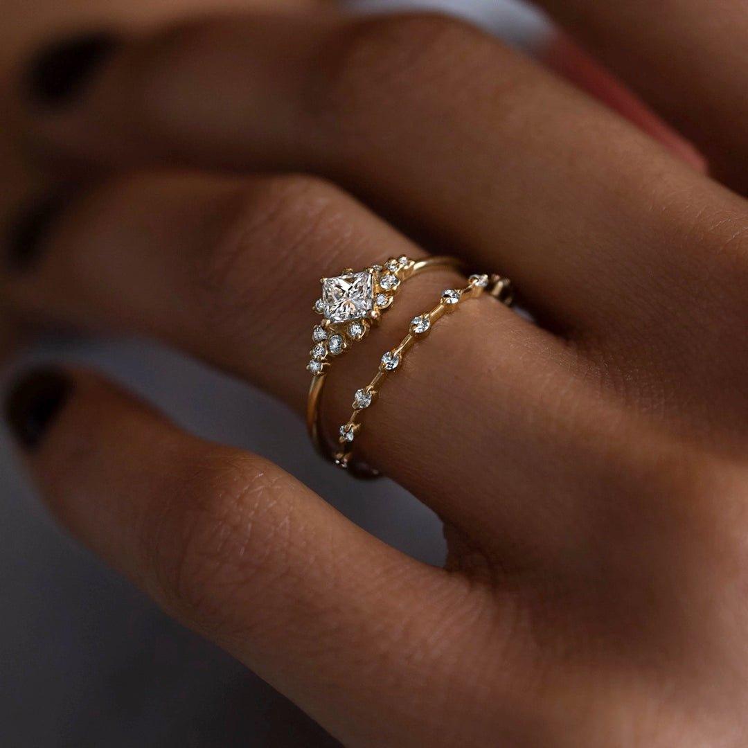 Aparador ou Meia Aliança Shine com pedra de 1,5pt - Volpi Joias