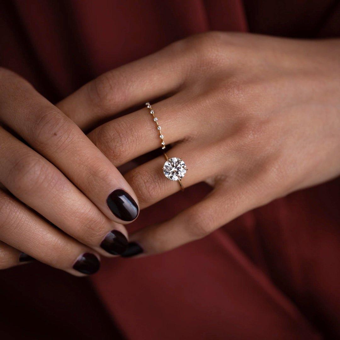 Aparador ou Meia Aliança Shine com pedra de 1,5pt - Volpi Joias