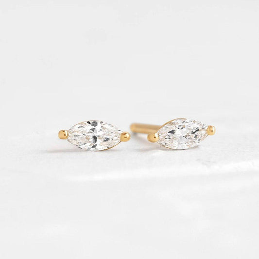 Brinco em Ouro Marquise 5*2,5mm - Volpi Joias