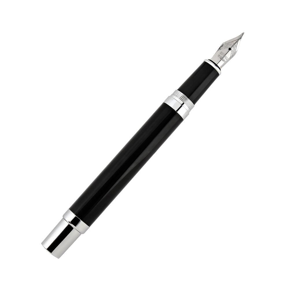Caneta Crown tinteiro preta - Volpi Joias