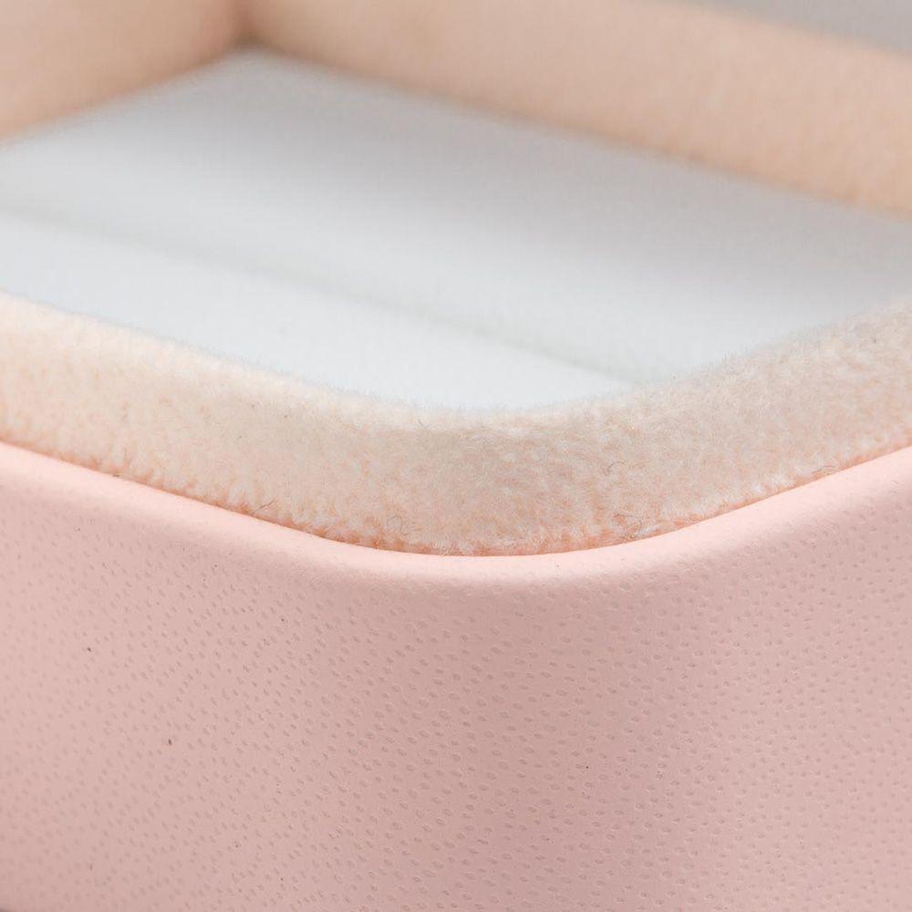 Estojo Rosa Aliança / Anel corino - Volpi Joias