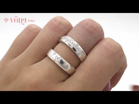 Alianças de Prata Super Luxo Cód. 8680