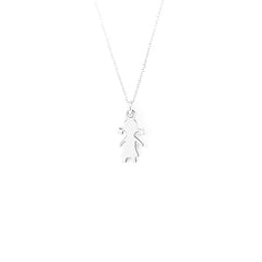 Pingente de Menina em ouro com design minimalista - Volpi Joias